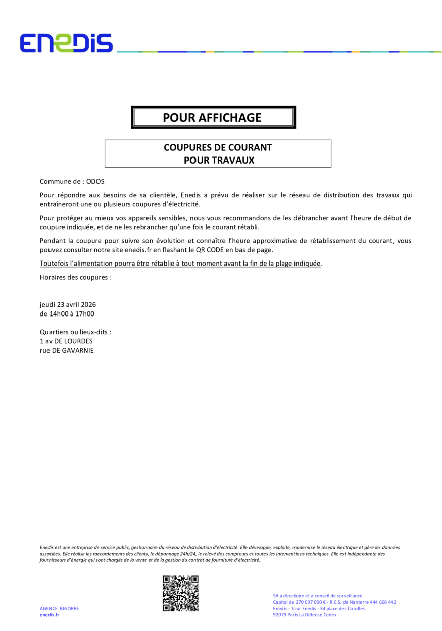 Coupure 23 avril